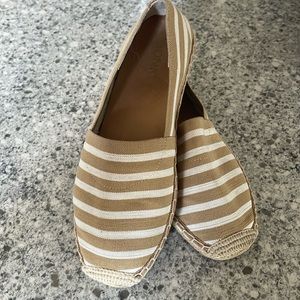 Vionic 9 striped stretch canvas loafers espadrilles